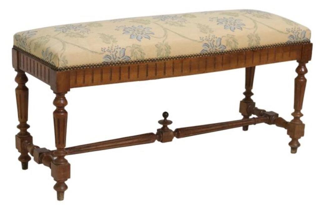 Appraisal: French Louis XVI style bench seat th c seat in