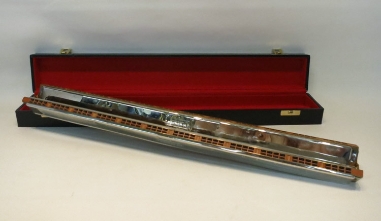 Appraisal: M HOHNER MODEL HARMONICA made up of two separate instruments