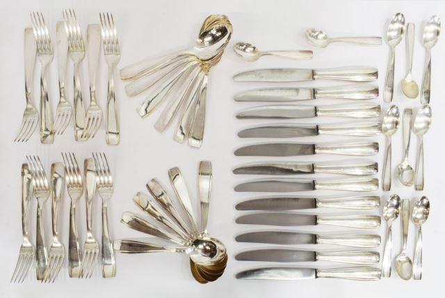 Appraisal: lot of French silver plate flatware service marked SOH including