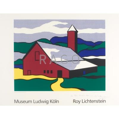 Appraisal: ROY LICHTENSTEIN American - Offset Lithograph Red Barn II framed