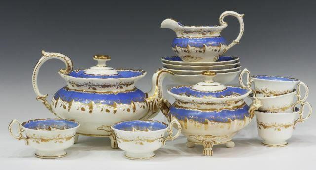 Appraisal: lot of Old Paris porcelain tea service th c blue