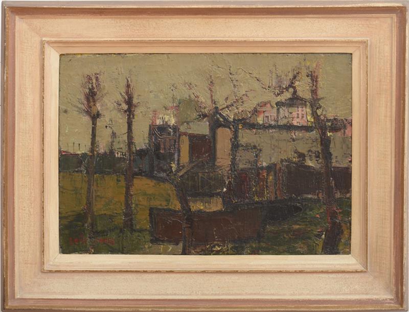 Appraisal: LOUIS JAMES - THE EDGE OF THE PARK Oil on