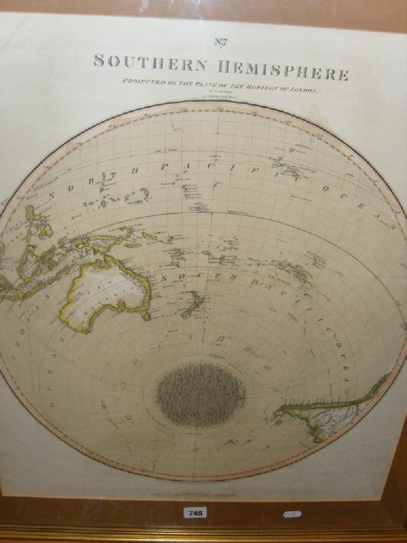 Appraisal: An early th century coloured engraving showing a map of