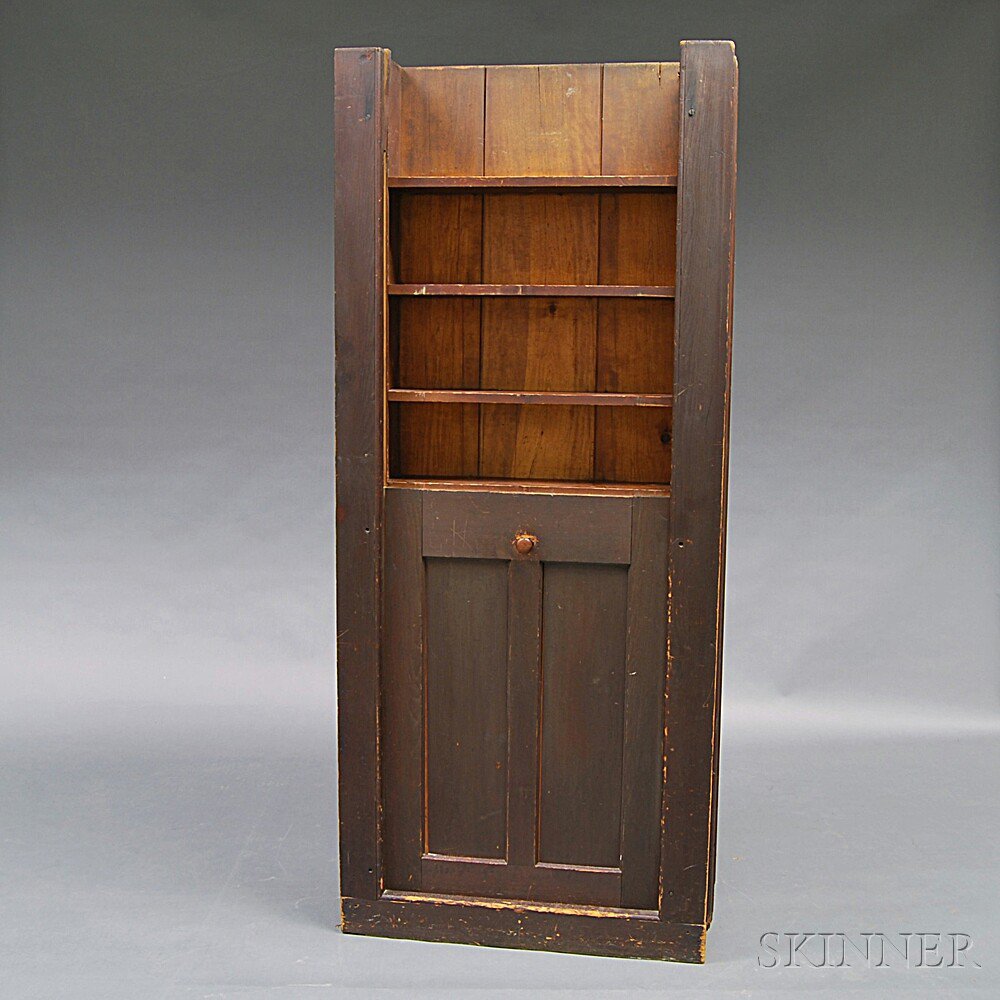 Appraisal: Shaker Pine Built-in Dumb-waiter Cupboard possibly New Lebanon New York