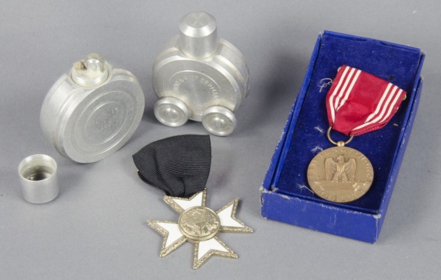 Appraisal: WWII Good Conduct MedalIn box along with two lighters One