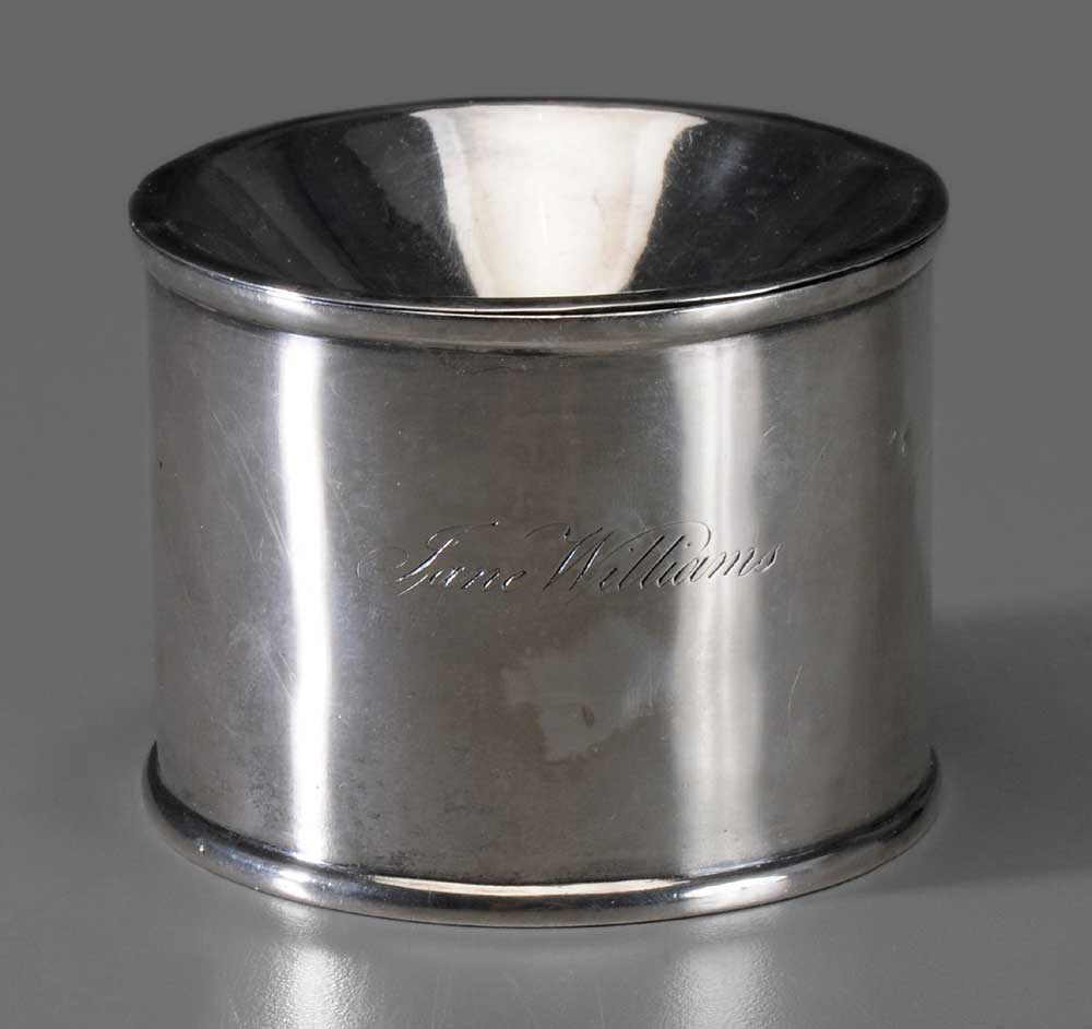 Appraisal: Coin Silver Spittoon American early th century cylinder form with