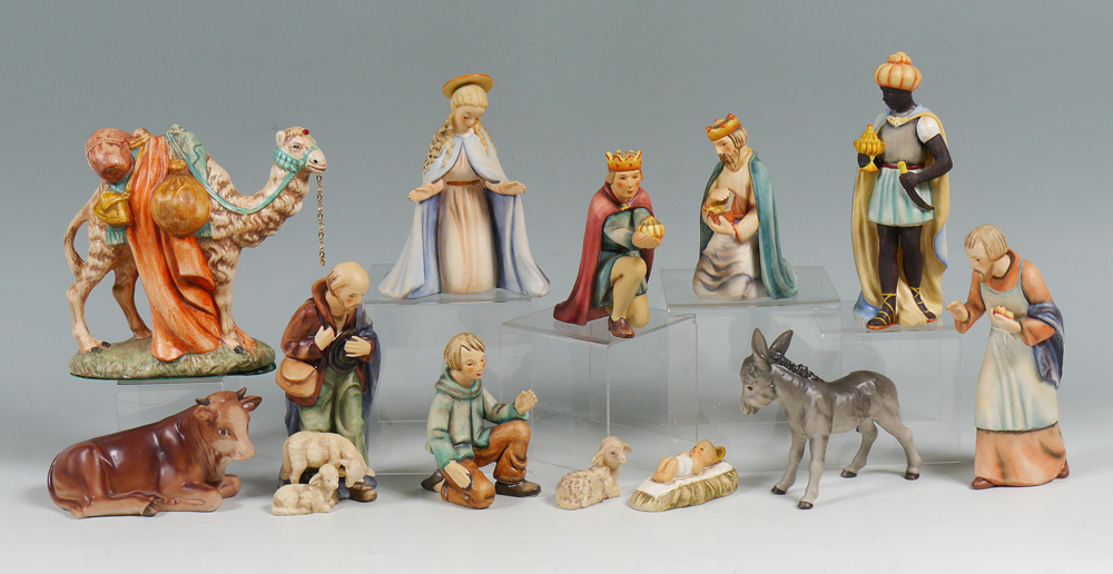 Appraisal: GOEBEL PORCELAIN NATIVITY SET pieces total by Goebel to include