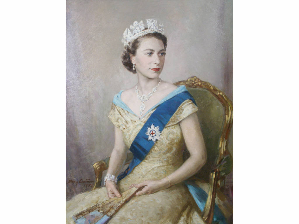 Appraisal: Mary Eastman Br th c Queen Elizabeth II oil on