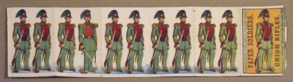 Appraisal: Lot Color Lithographic Paper Soldier Dolls Paper Soldiers Union Rifles