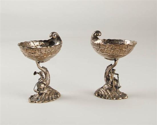 Appraisal: A Pair of Continental Silver Open Salts marked B Z