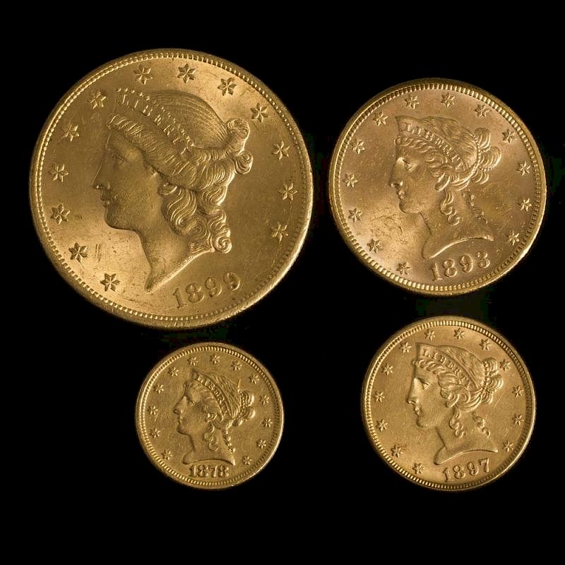 Appraisal: Pc U S Gold Type Set Philadelphia Mint Liberty Head