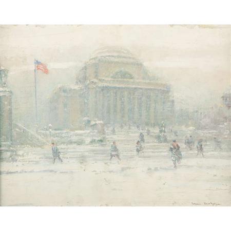 Appraisal: Johann Berthelsen American - The Old Library Columbia University Estimate