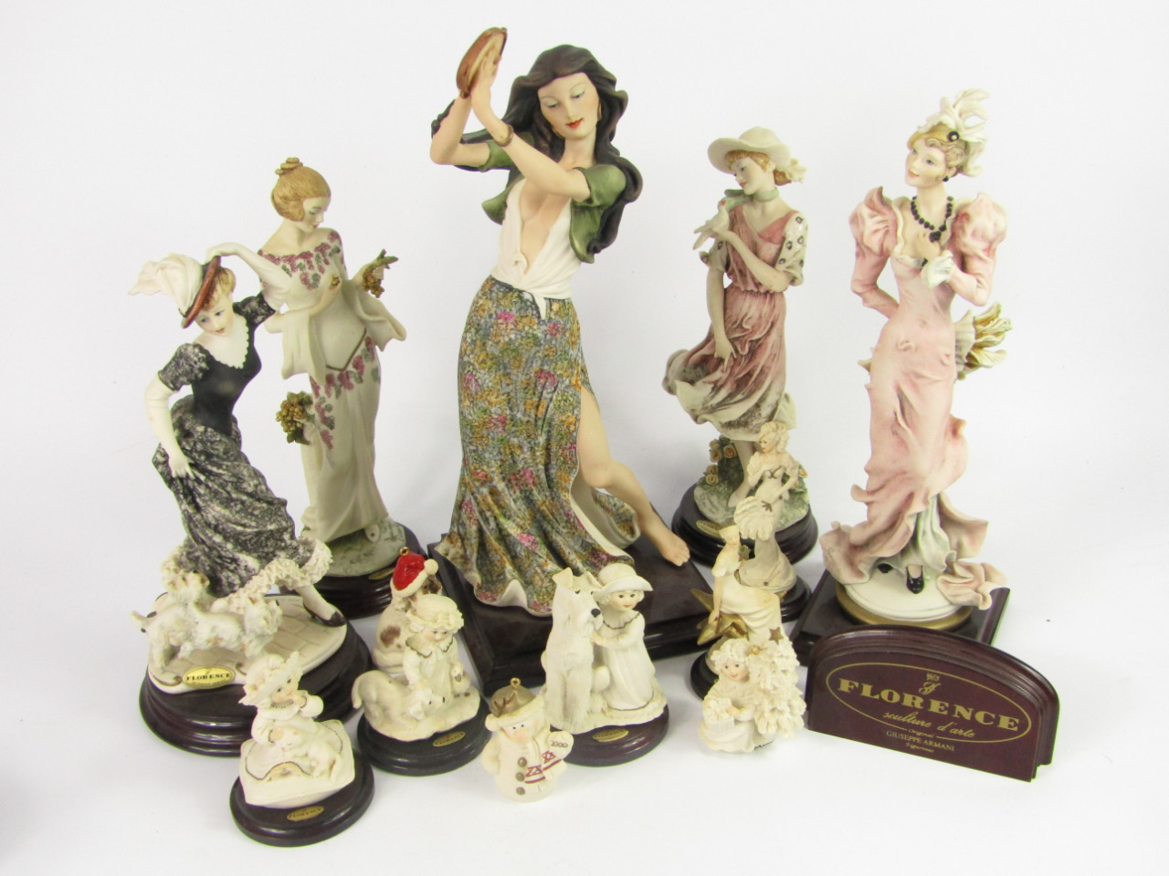 Appraisal: Five Florence Giuseppe Armani figures comprising Gypsy Dander Frances Arianna