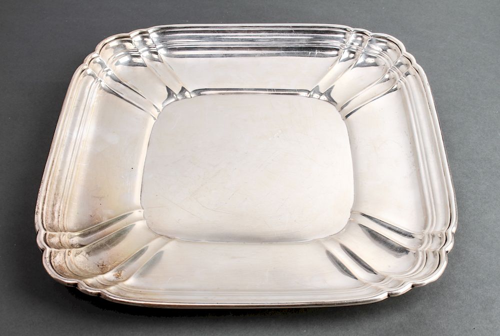 Appraisal: Wallace Sterling Silver Chippendale Square Tray Wallace sterling silver Chippendale