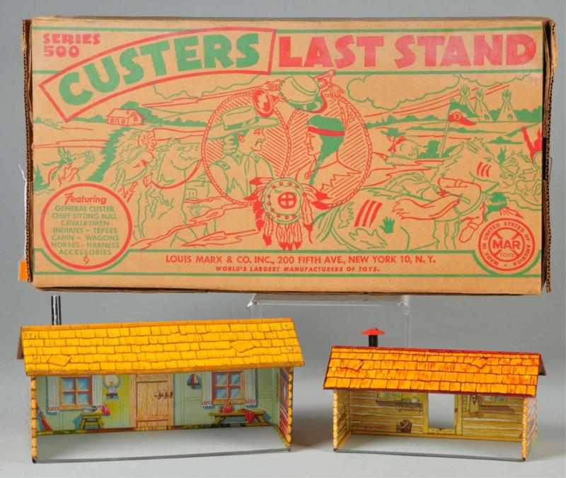 Appraisal: Tin Marx Custer's Last Stand Playset Description Set has been