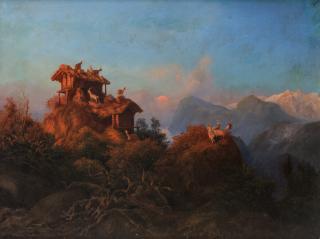 Appraisal: PAUL VON FRANKEN GERMAN - Ibex in the Caucasus Mountains