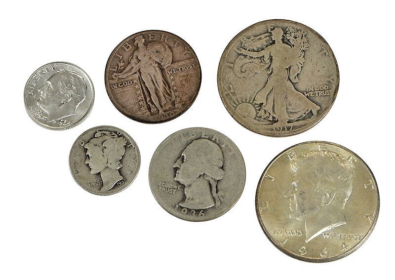 Appraisal: U S Silver Coinage over face value mix of Dimes