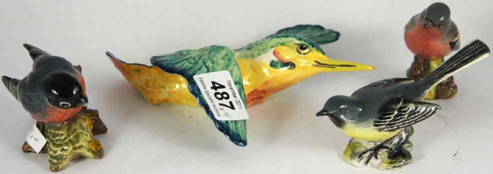 Appraisal: Beswick Woodpecker restored Beak Grey Wagtail and Bullfinch Bluetit