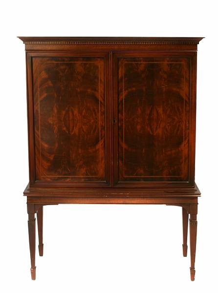 Appraisal: A Georgian style cabinet on stand height ft in width