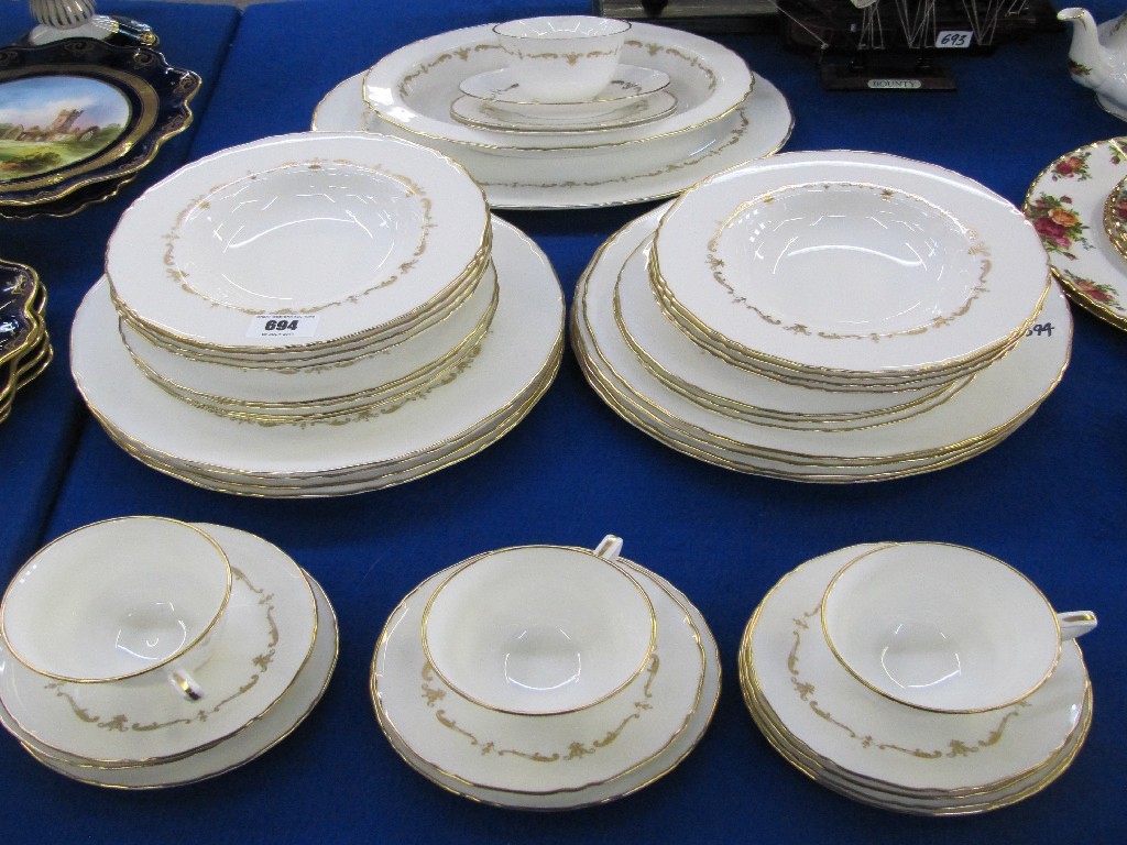 Appraisal: Royal Worcester 'Gold Chantilly' part tea and dinner service