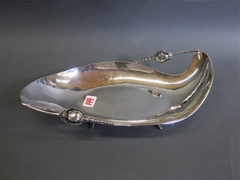 Appraisal: DANISH MODERN STYLE STERLING SILVER DISH Geraldo Lopez silversmith Taxco