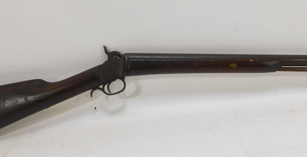 Appraisal: C WALNUT STOCK LONG ARM PERCUSSION RIFLE United States -