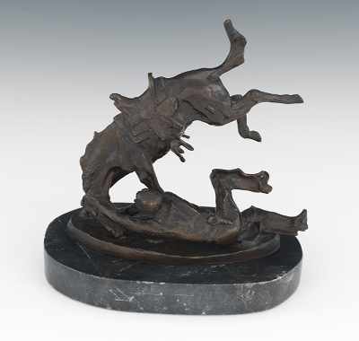 Appraisal: After Frederic Remington Wicked Pony Tabletop Size Wicked Pony Recast