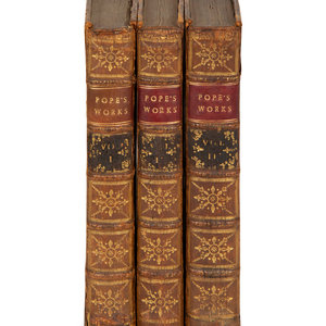 Appraisal: BINDINGS The Works of Alexander Pope Esq Complete with his