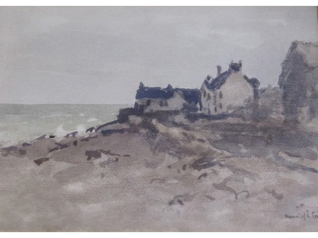 Appraisal: HAROLD STOREY Watercolour 'Stormy Day Saltcoats' signed x