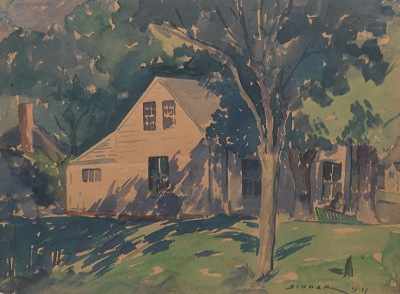 Appraisal: Clyde J Singer American - Hewitt House Malvern Ohio Watercolor