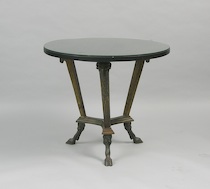 Appraisal: A Cast Metal Tripod Table With Newer Top A classical