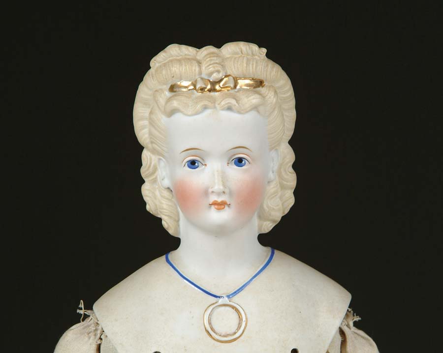 Appraisal: PARIAN WITH MOLDED HAIR A fine Parian with a molded