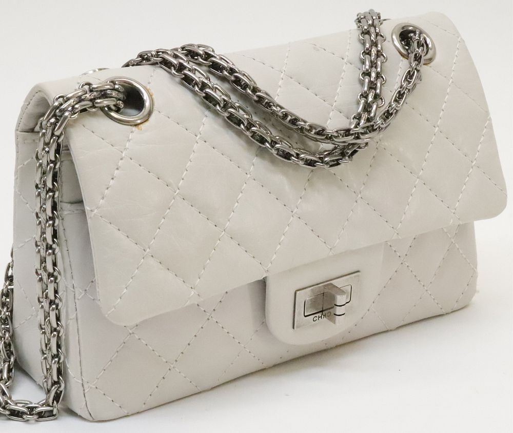 Appraisal: Chanel Reissue Chanel Reissue in white aged calfskin leather with