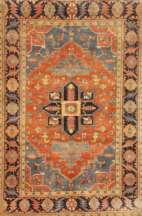 Appraisal: Lot Property of Various Owners Kashmir Serapi Design Rug Contemporary