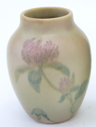 Appraisal: ROOKWOOD MATTE GLAZE VASE hand painted stylized floral pattern on