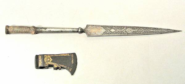 Appraisal: A lot of two Indo-Persian edged weapons th early th