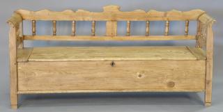 Appraisal: Country French style bench with lift seat wd in Country