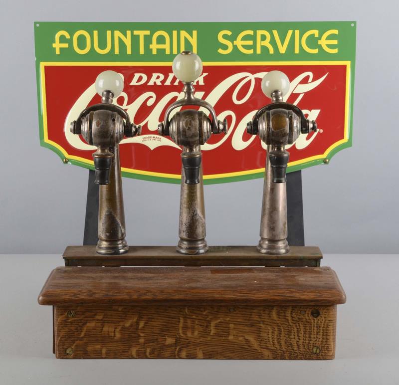 Appraisal: Vintage Coca Cola Soda Fountain Dispenser This dispenser features an