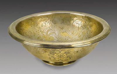 Appraisal: A late Charles II silvergilt chinoiserie toilet basin with everted