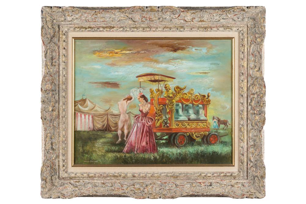 Appraisal: AARON BOHROD - BELL WAGON oil on board signed lower