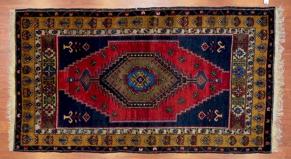 Appraisal: Turkish Yahyali Rug x hand knotted wool foundation Condition Appears