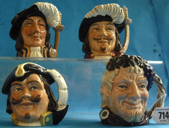 Appraisal: Royal Doulton Small Character Jugs Porthos D Athos D Captain