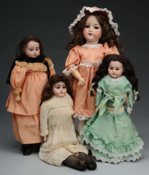 Appraisal: Lot of German Bisque Dolls Description Ca Bisque socket head