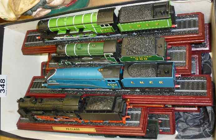 Appraisal: A collection of Model Steam Locomotives mounted on Wooden Bases