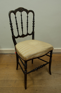 Appraisal: TH CENTURY FRENCH EBONISED SALON CHAIR