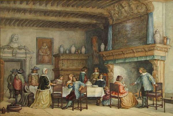 Appraisal: Maximilian Schaefer German - A room in Old Corporation Hall