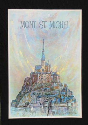 Appraisal: A vintage s travel poster depicting Abbey at Mont St