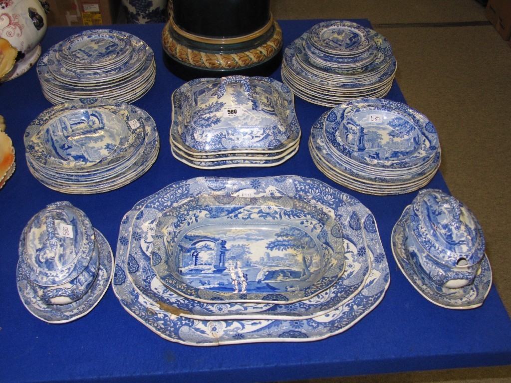 Appraisal: Large quantity of Spode blue and white 'Italian' pattern tablewares