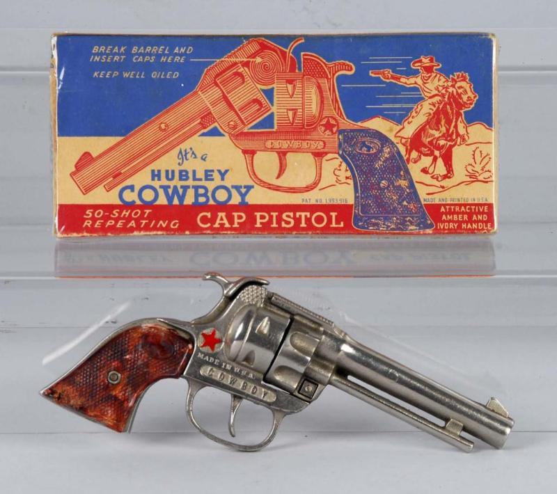 Appraisal: Cast Iron Hubley Cowboy Cap Gun Description Has been polished