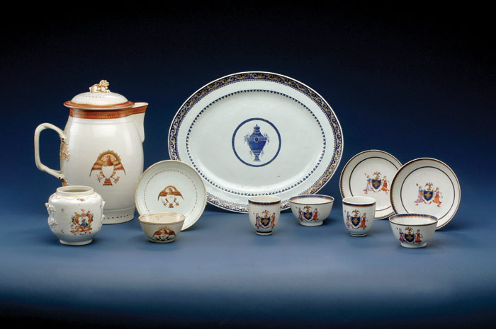 Appraisal: CHINESE EXPORT PORCELAIN PLATTER OF AMERICAN INTEREST FROM THE SERVICE